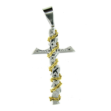 PDJ3386 stainless steel cross pendant ENLARGED