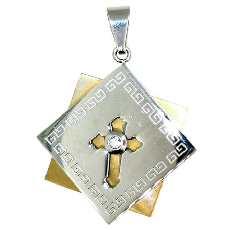 PDJ3391 stainless steel cross pendant ENLARGED