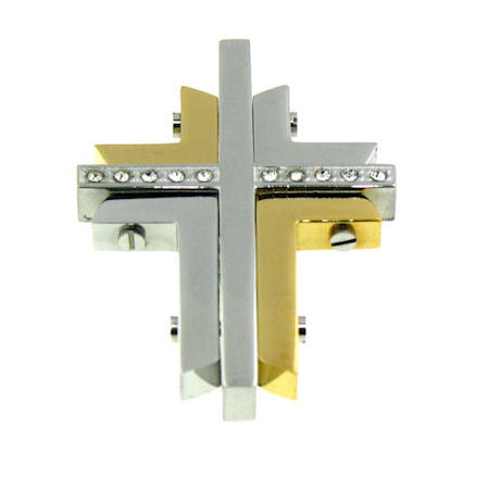 PDJ3393 stainless steel cross pendant ENLARGED