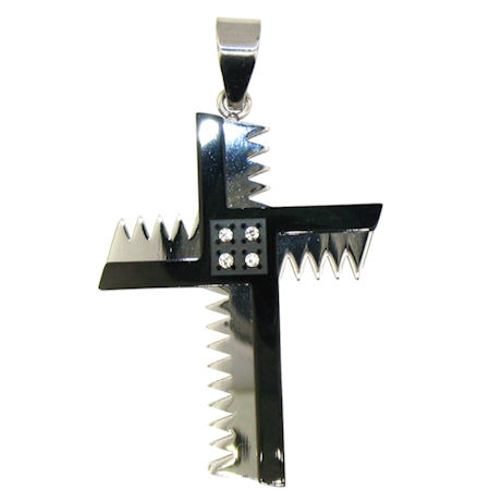 PDJ3395 stainless steel cross pendant ENLARGED