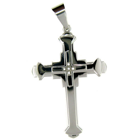 PDJ3485 stainless steel cross pendant ENLARGED