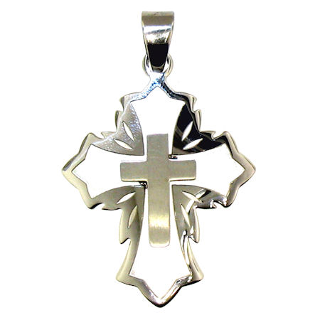 PDJ3542 stainless steel cross pendant ENLARGED