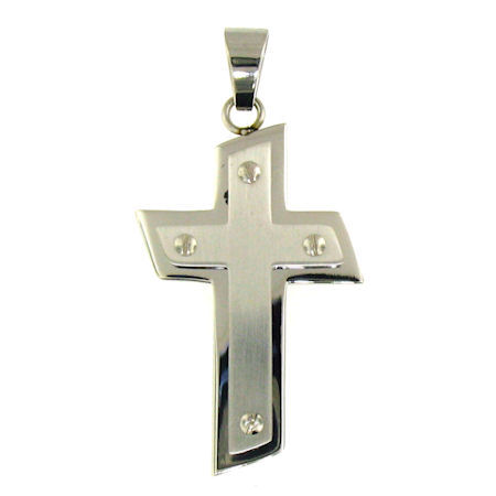 PDJ691017 stainless steel cross pendant ENLARGED