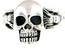 sterling silver skull ring SR768169