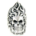 sterling silver skull ring SR76861
