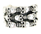 sterling silver skull ring SR76867