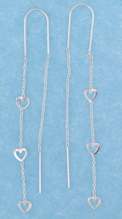 threader earrings enlarged view