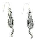 sterling silver cat earrings style WCE0483
