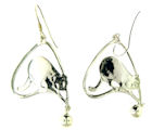sterling silver cat earrings style WCE0506