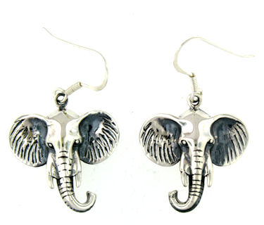model WEE0353 elephant earrings larger view