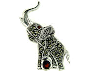 sterling silver elephant brooch pin WEPN170
