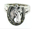 sterling silver horse ring WHRM28