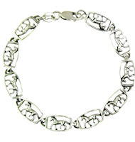 sterling silver horse bracelet WLBR4178 width=