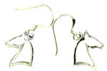 sterling silver horse earrings WLHE1092