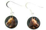 sterling silver horse earrings WLHE1145