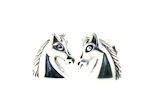 sterling silver horse earrings WLHE518