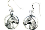 sterling silver horse earrings WLHE735