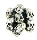 sterling silver skull ring WLR354