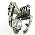 sterling silver skull ring WLR361