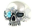 sterling silver skull ring WLR443
