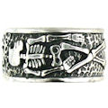 sterling silver skull ring WLR452