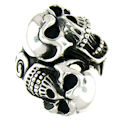 sterling silver skull ring WLR458