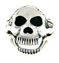 sterling silver skull ring WLR463