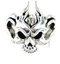 sterling silver skull ring WLR616
