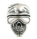 sterling silver skull ring WLR663