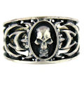 sterling silver skull ring WLR685