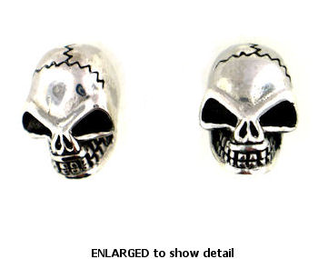 model WSE1082 skull earrings enlarged view