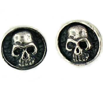 model WSE1116 skull earrings enlarged view