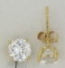 YGSS050 Round cut 5mm 14k gold cz studs