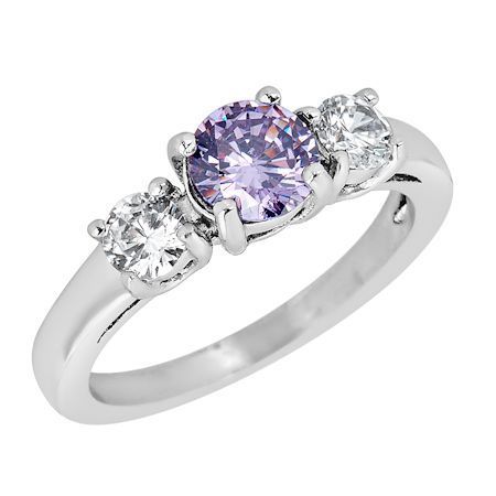 ZRJ4148 February CZ Birthstone Ring