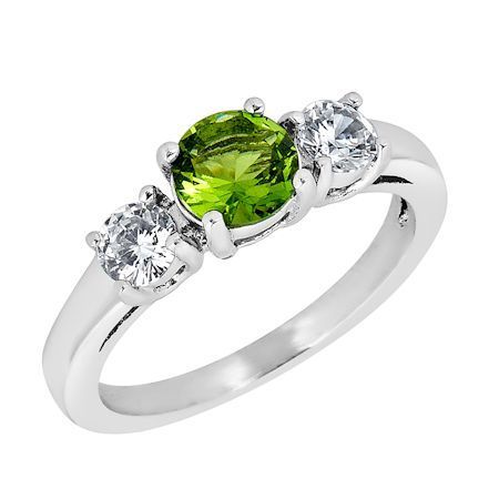 ZRJ4152 August CZ Birthstone Ring